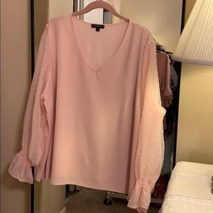 Sheer pink blouse
